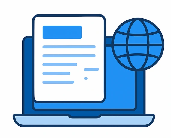 Guest posting service illustration showing content publication on authoritative websites with contextual do-follow backlinks to improve SEO rankings and organic traffic.